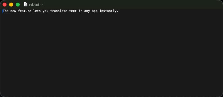 Translation streams into a popup over selected text